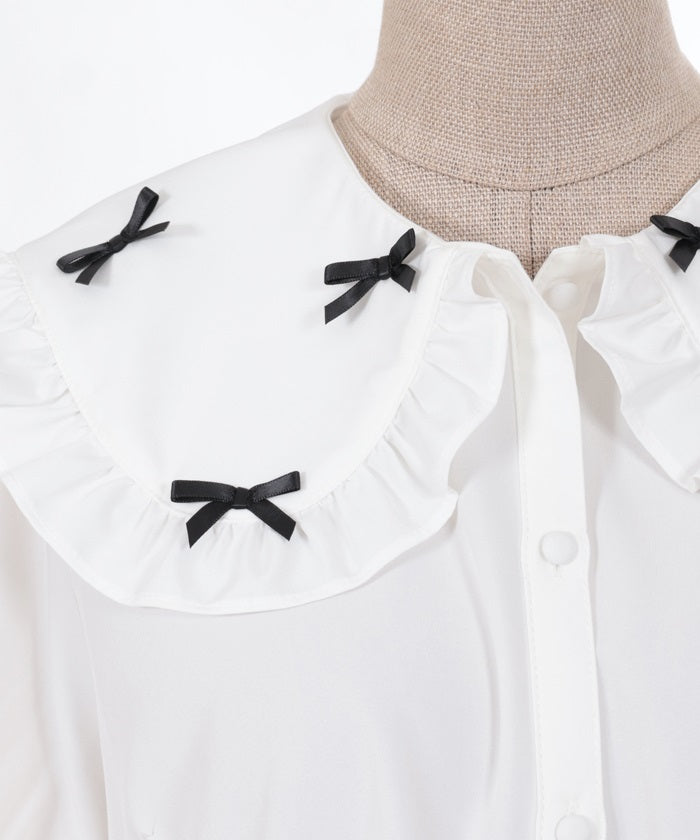 Petit Ribbon Big Collar Blouse