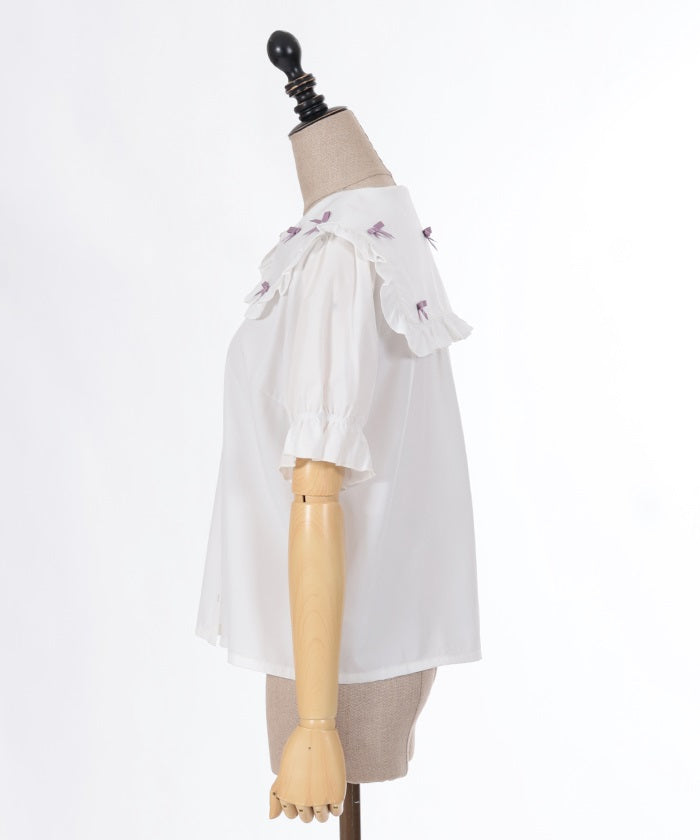 Petit Ribbon Big Collar Blouse