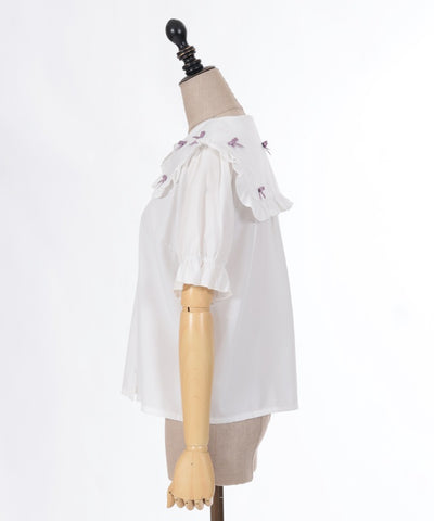 Petit Ribbon Big Collar Blouse