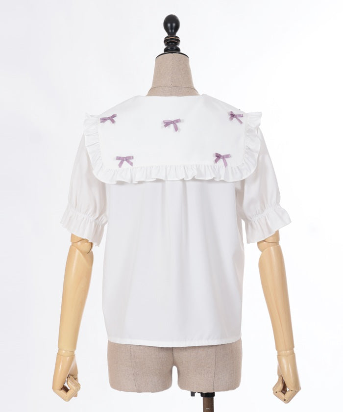 Petit Ribbon Big Collar Blouse