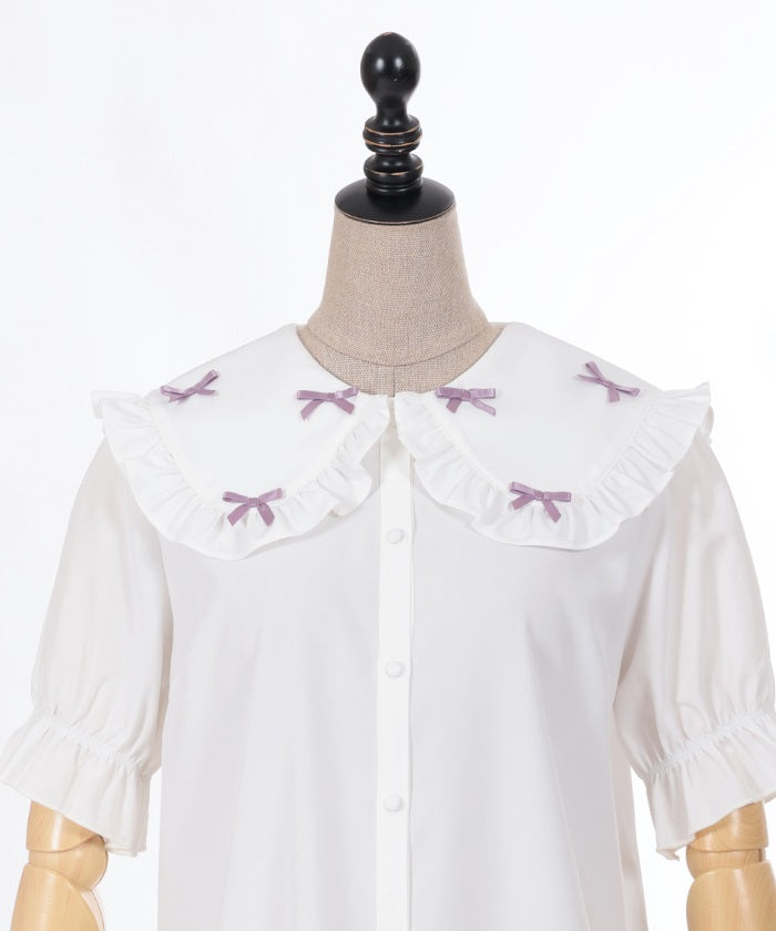 Petit Ribbon Big Collar Blouse