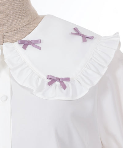 Petit Ribbon Big Collar Blouse