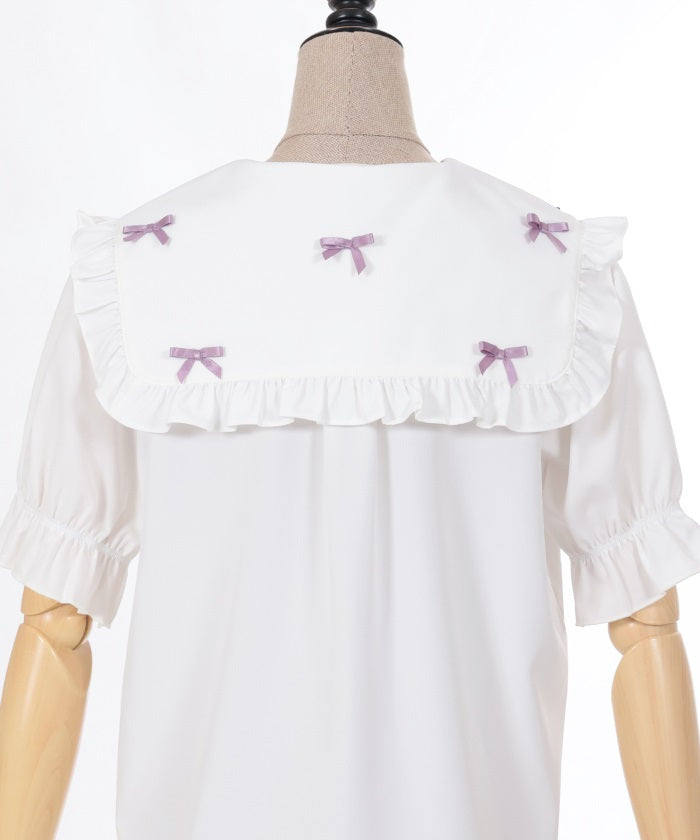 Petit Ribbon Big Collar Blouse