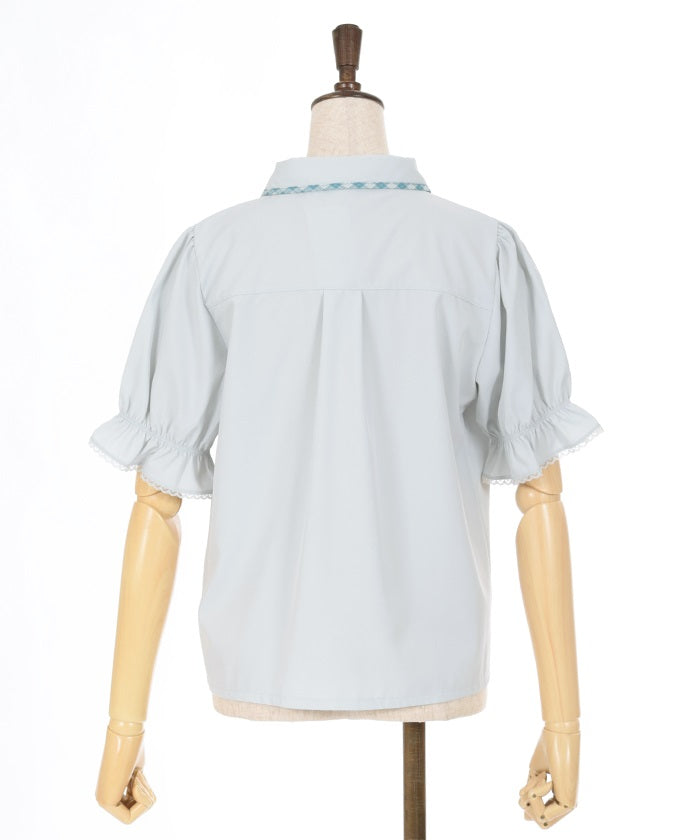 Piping & Ribbon Blouse