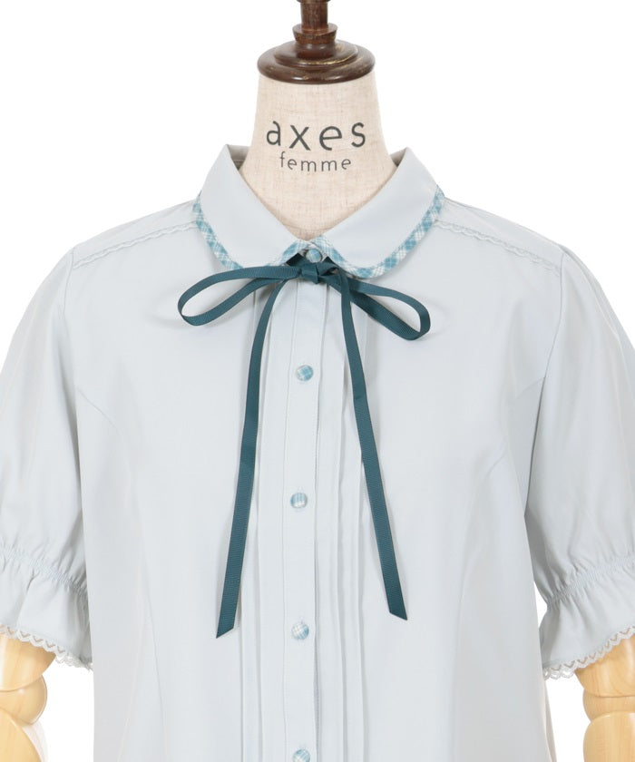 Piping & Ribbon Blouse