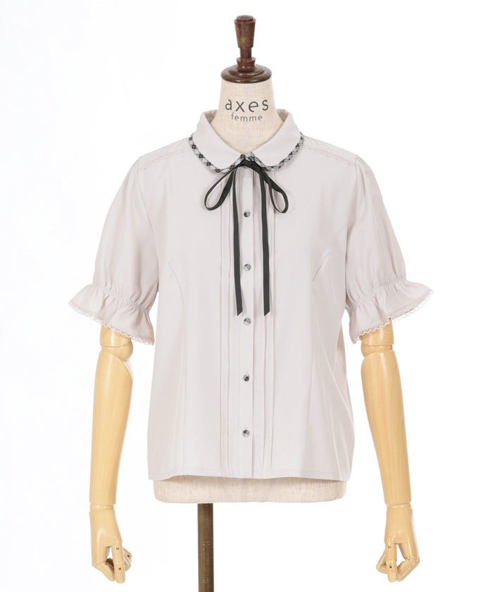 Piping & Ribbon Blouse