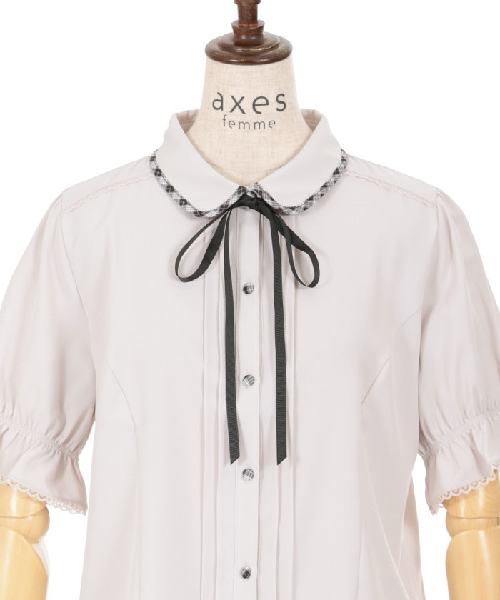 Piping & Ribbon Blouse