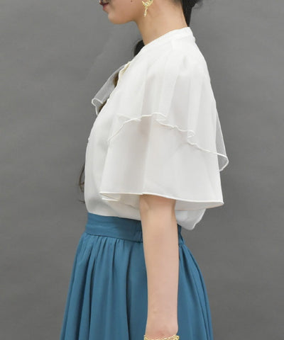 Frill Sleeve Short-Sleeved Blouse