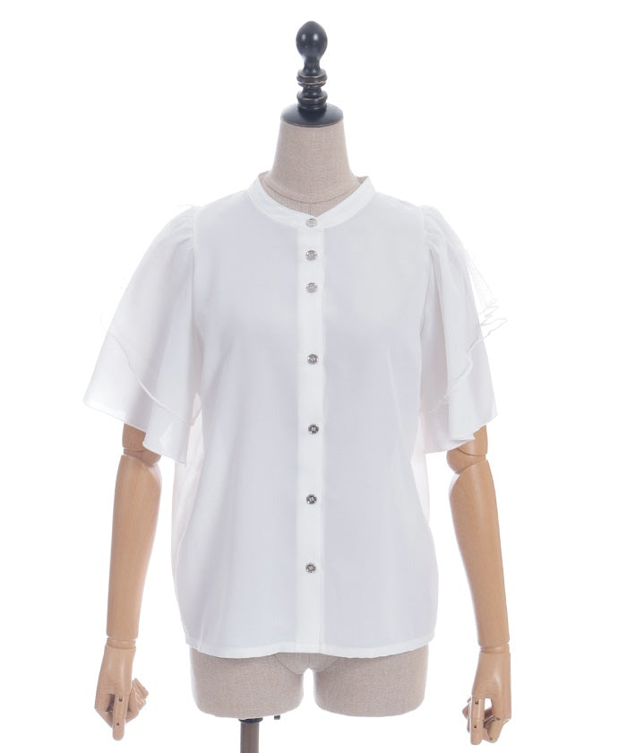 Frill Sleeve Short-Sleeved Blouse
