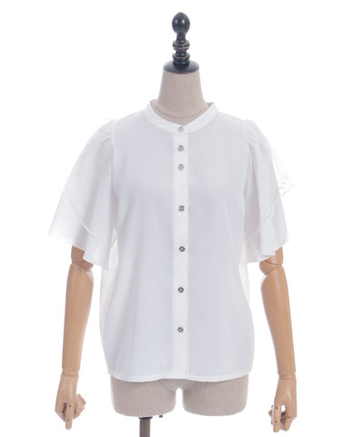 Frill Sleeve Short-Sleeved Blouse