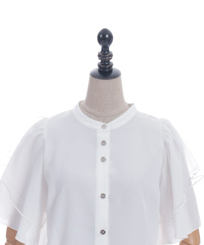 Frill Sleeve Short-Sleeved Blouse