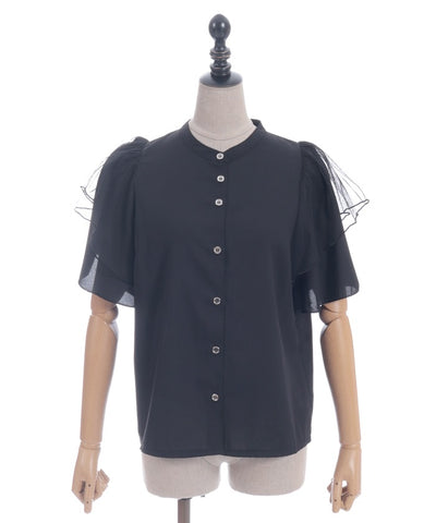 Frill Sleeve Short-Sleeved Blouse