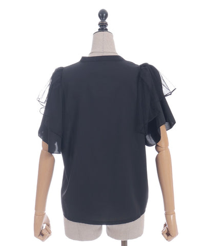 Frill Sleeve Short-Sleeved Blouse