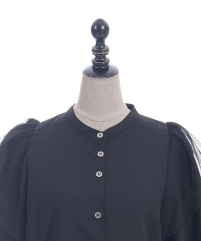 Frill Sleeve Short-Sleeved Blouse