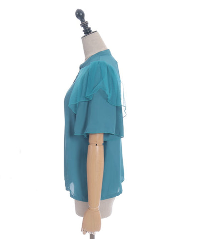 Frill Sleeve Short-Sleeved Blouse