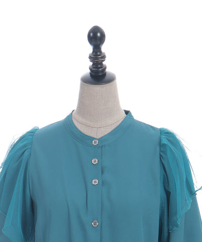 Frill Sleeve Short-Sleeved Blouse