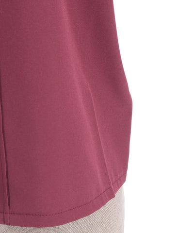 Metal Tip Collar Short Sleeve Blouse