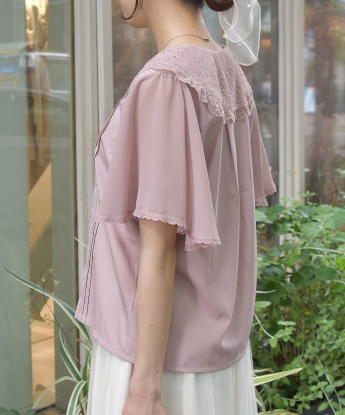 ha|za|ma　supernova lace sailor blouse Lace Sailor Embroidery Blouse – axes femme from JAPAN