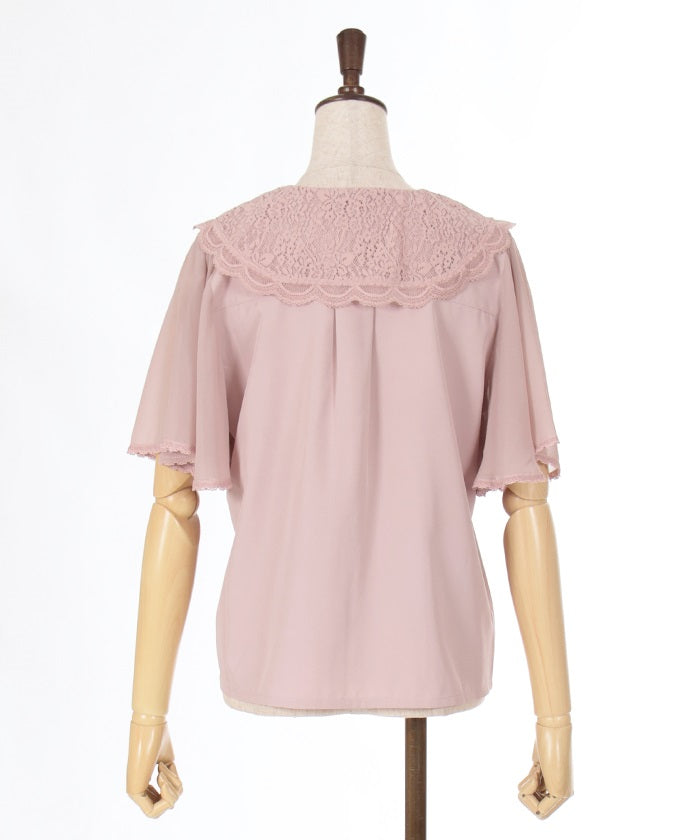 ha|za|ma　supernova lace sailor blouse Lace Sailor Embroidery Blouse – axes femme from JAPAN