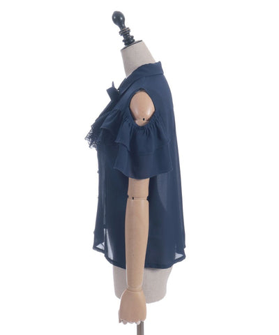 Marine Charm Ribbon Blouse
