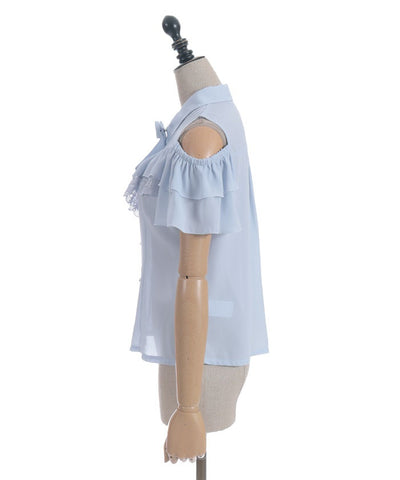 Marine Charm Ribbon Blouse