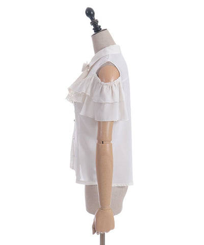 Marine Charm Ribbon Blouse