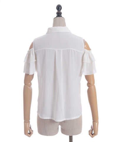 Marine Charm Ribbon Blouse