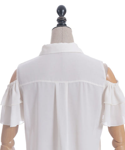 Marine Charm Ribbon Blouse