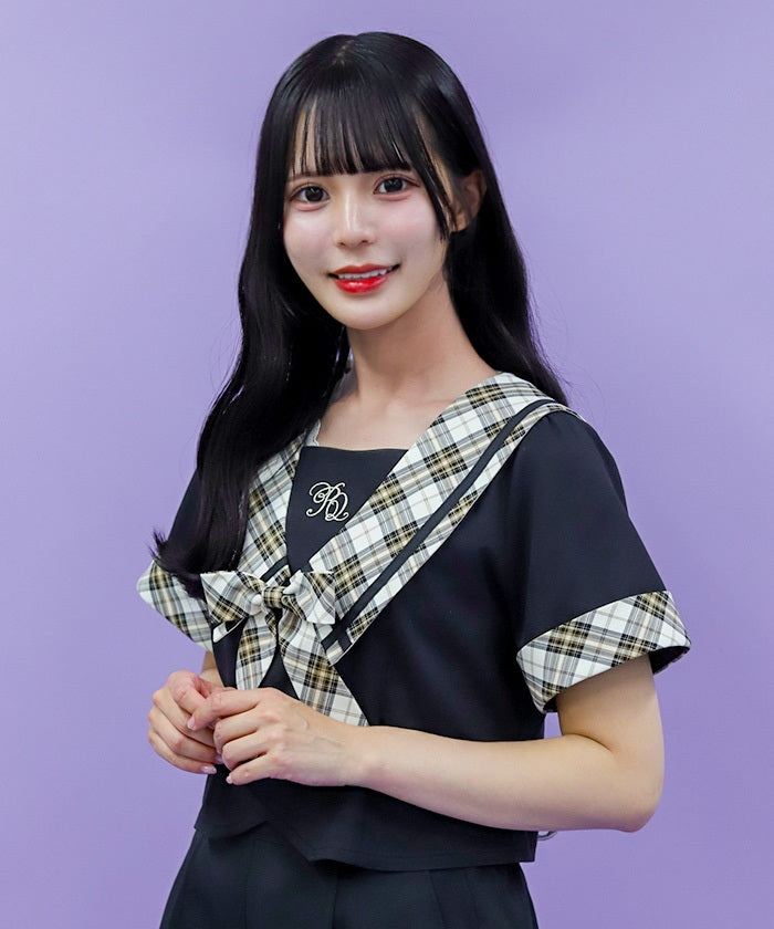 Double Button Sailor Blouse