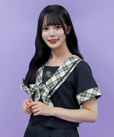 Double Button Sailor Blouse