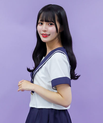 Double Button Sailor Blouse