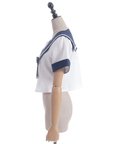 Double Button Sailor Blouse
