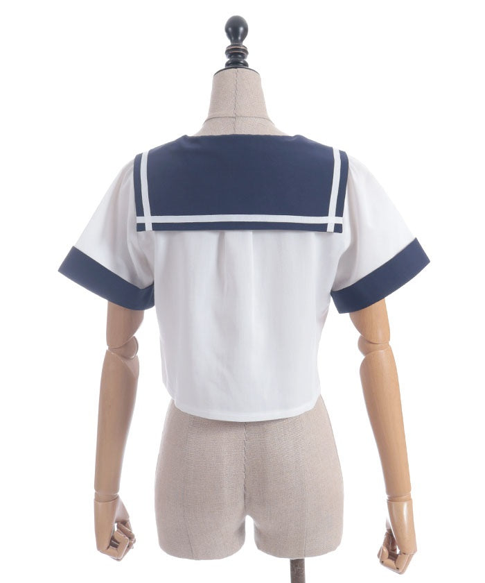 Double Button Sailor Blouse