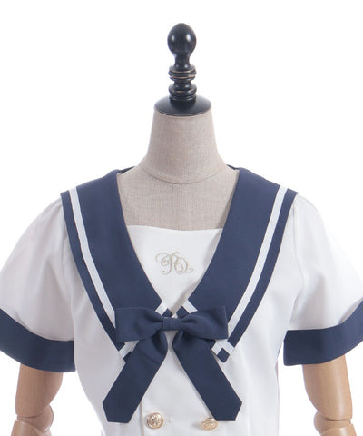 Double Button Sailor Blouse