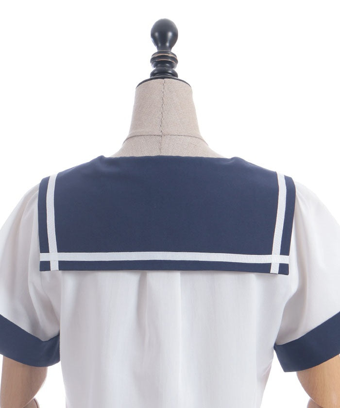 Double Button Sailor Blouse