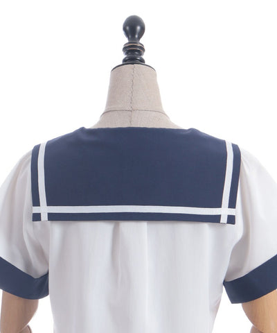 Double Button Sailor Blouse