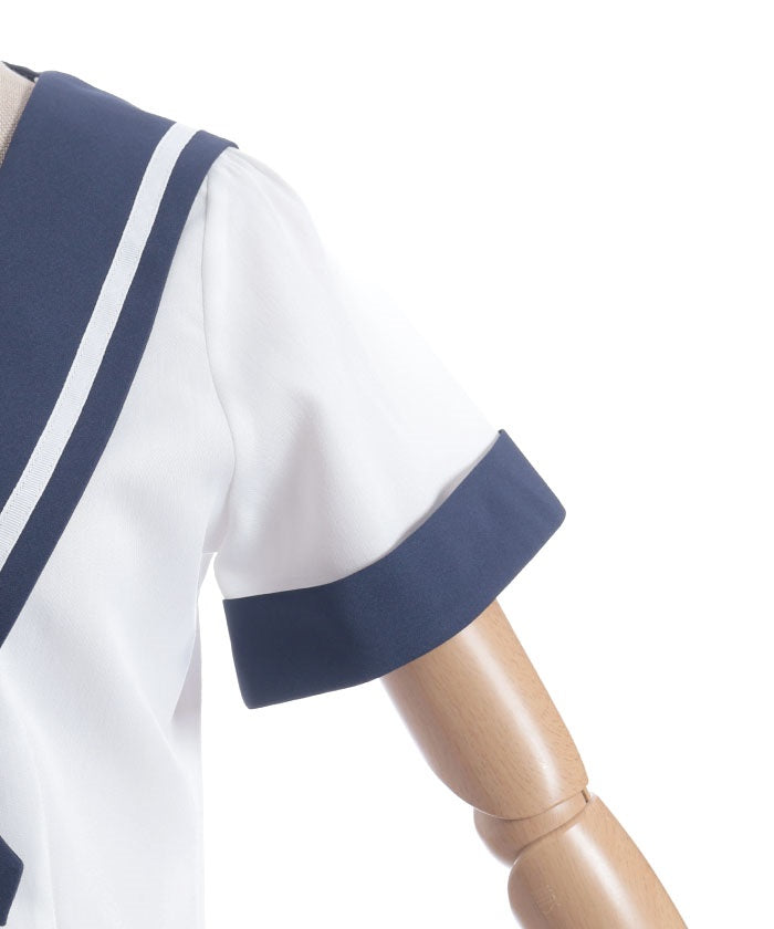 Double Button Sailor Blouse