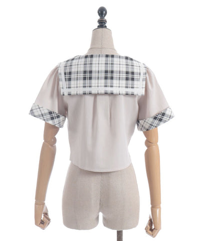 Double Button Sailor Blouse