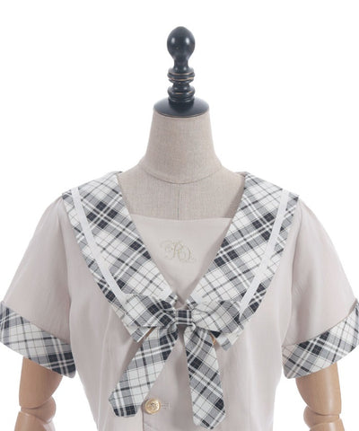 Double Button Sailor Blouse