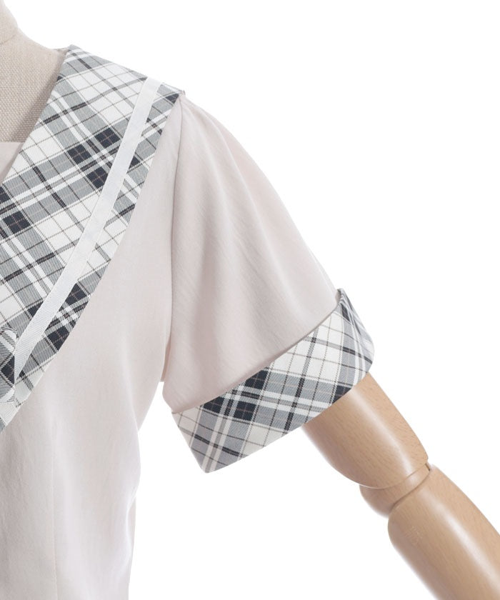 Double Button Sailor Blouse