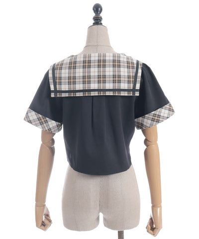 Double Button Sailor Blouse