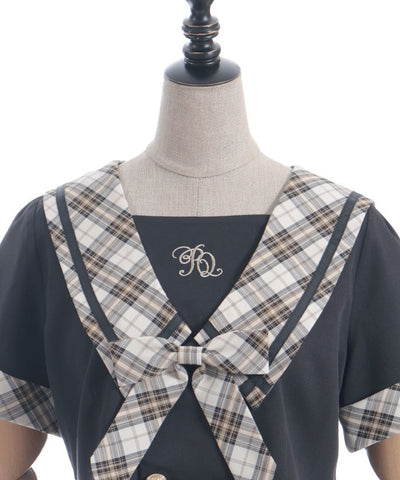 Double Button Sailor Blouse
