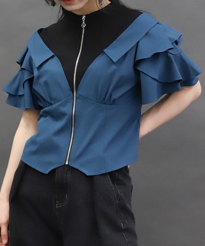 Layered Flare Sleeve Shirt