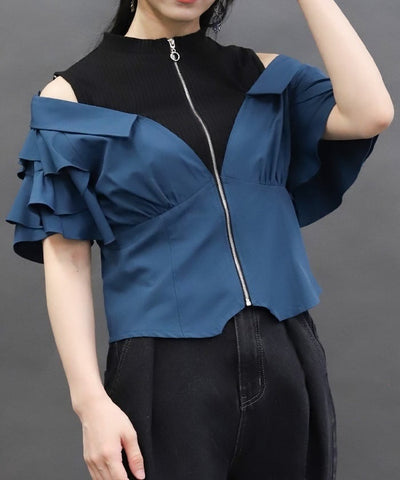 Layered Flare Sleeve Shirt