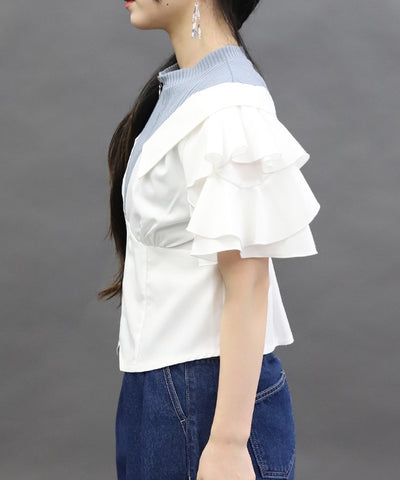 Layered Flare Sleeve Shirt