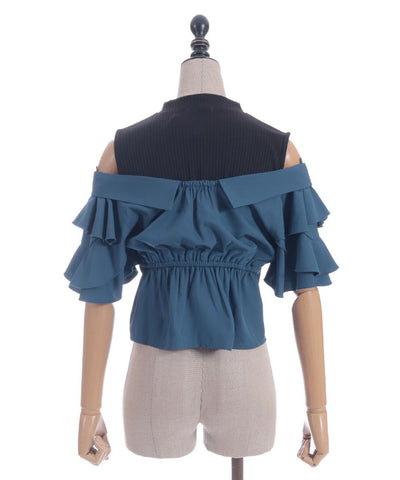 Layered Flare Sleeve Shirt