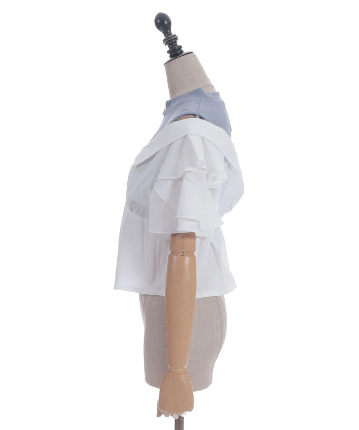 Layered Flare Sleeve Shirt