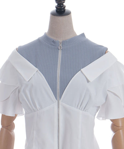 Layered Flare Sleeve Shirt