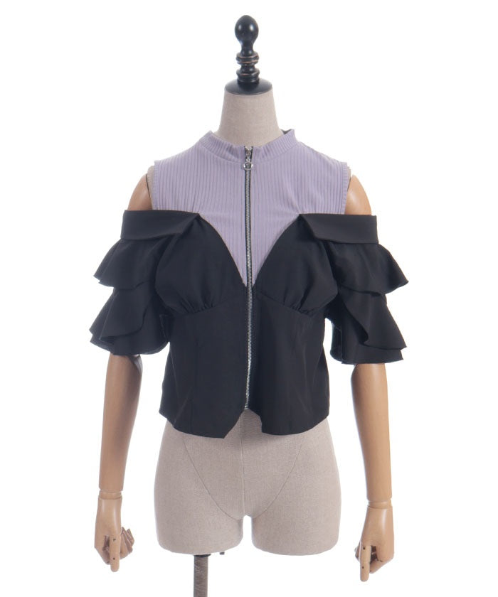 Layered Flare Sleeve Shirt