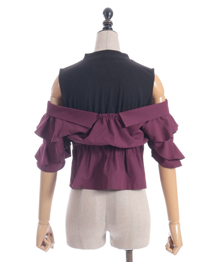 Layered Flare Sleeve Shirt